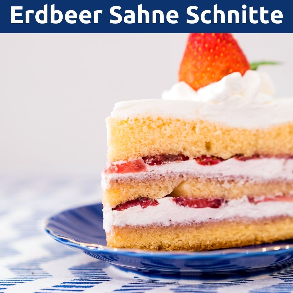 Erdbeer Sahne Blechkuchen